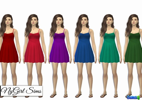  NY Girl Sims: Lace Overlay Babydoll Dress