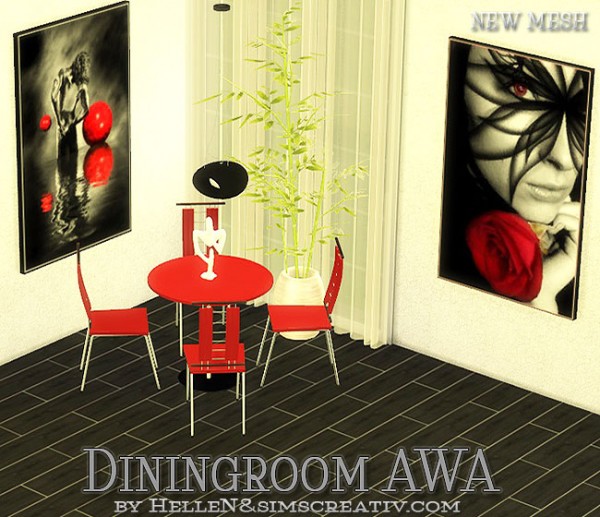  Sims Creativ: Diningroom AWA by HelleN