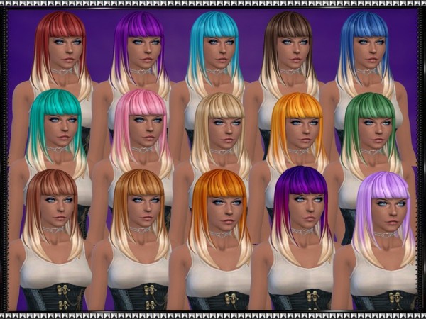  The Sims Resource: Color Vibe w/ Blonde Tips by Srsly Sims