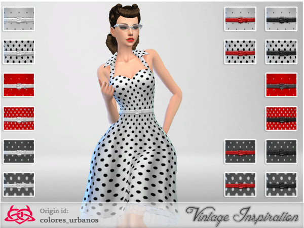  The Sims Resource: Recolor Rockabilly Dress4 lunares 2 by Colore Urbanos