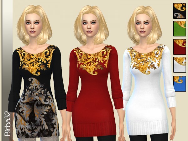  The Sims Resource: Wool mini dress by Birba32