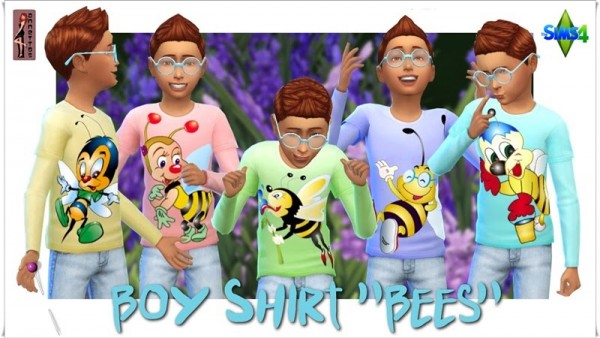  Annett`s Sims 4 Welt: Boy Shirt Bees