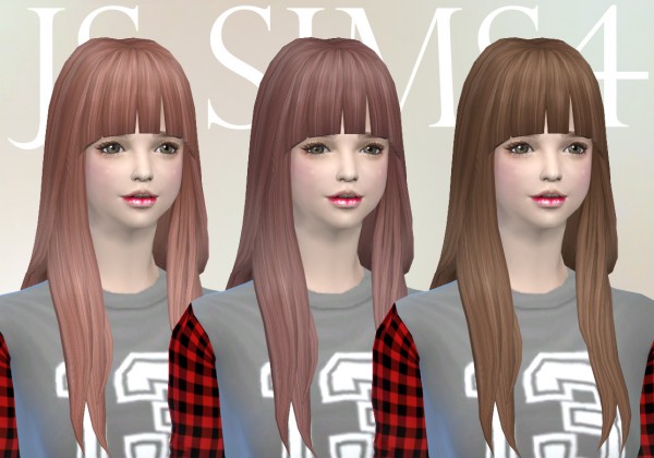  JS Sims 4: NotEgain Alicia hairstyle retextured
