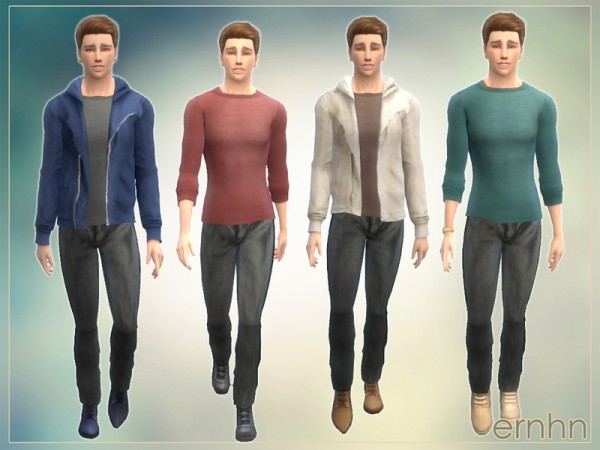  The Sims Resource: Simple Male Set by Ernhn