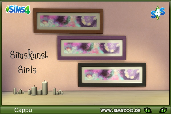  Blackys Sims 4 Zoo: Sims Art Sirls paintings by Cappu