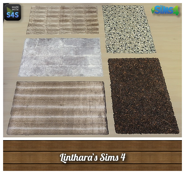  Lintharas Sims 4: 5 Rug recolors