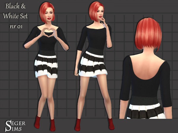  The Sims Resource: Black & White Set 01 by SegerSims