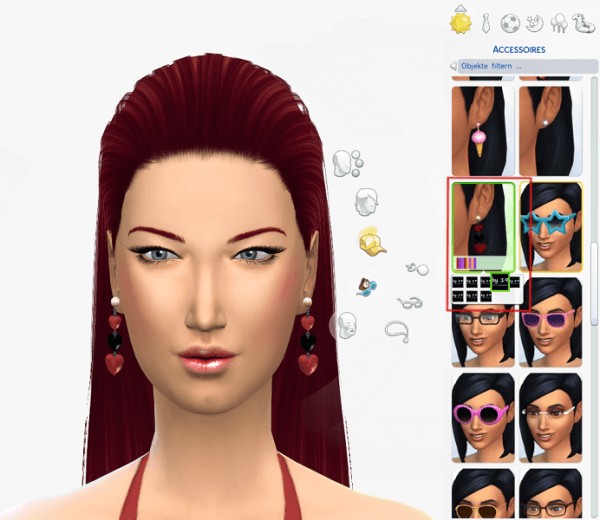  19 Sims 4 Blog: Valentine earrings