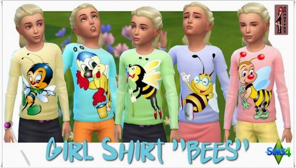  Annett`s Sims 4 Welt: Girl Shirt Bees