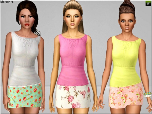  Sims 3 Addictions: Floral Cutie Dress by Margies Sims
