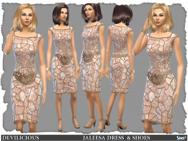  The Sims Resource: Jaleesa Dress and Shoes by Devilicious