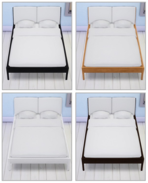  Saudade Sims: Stockholm bed 20 recolors of the blanket and pillows