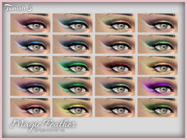  The Sims Resource: Magic Feather Eyeshadow by tsminh 3