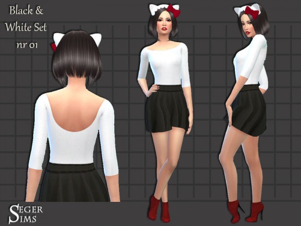  The Sims Resource: Black & White Set 01 by SegerSims