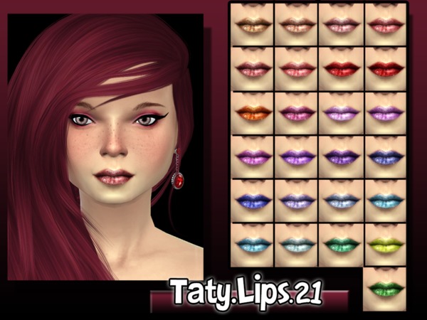  The Sims Resource: Lips 21 by Taty