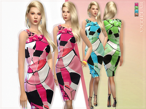  The Sims Resource: Eccentric Dress by Lillka