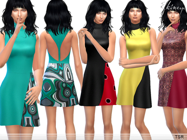  The Sims Resource: Stretch Cotton Dress by ekinege