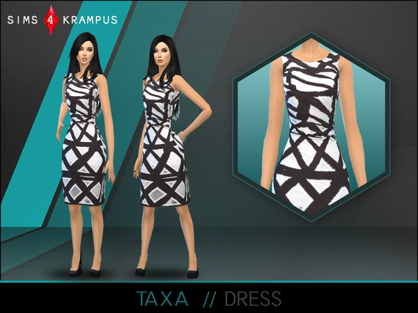  The Sims Resource: Taxa Dress by SIms4 Krampus