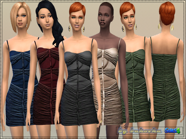  The Sims Resource: Dress two layer Drapery by Bukovka