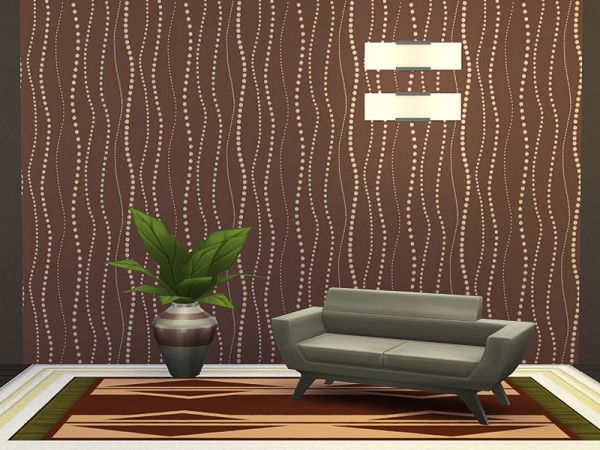  The Sims Resource: Dotty Stripes Wallpaper by Rirann