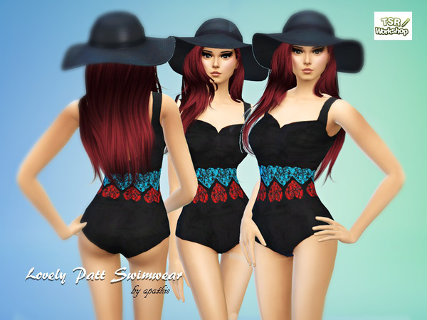  The Sims Resource: Lovely Patt Swimwear by Apathie
