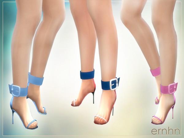  The Sims Resource: Large Buckle High Heels by Ernhn