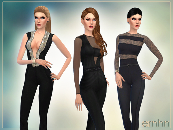  The Sims Resource: Spring Jumpsuits Set by Ernhn