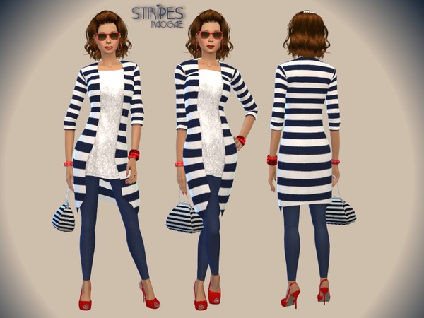  The Sims Resource: Stripes by Paogae