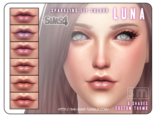  The Sims Resource: [ Luna ]   Sparkling Lip Colour