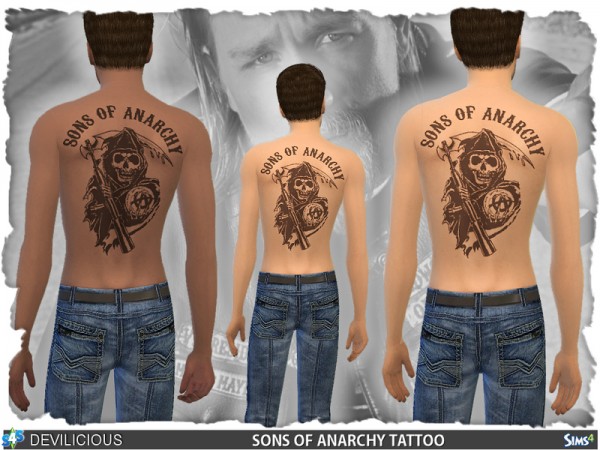The Sims Resource: Sons Of Anarchy Tattoo's by Devilicious • Sims 4