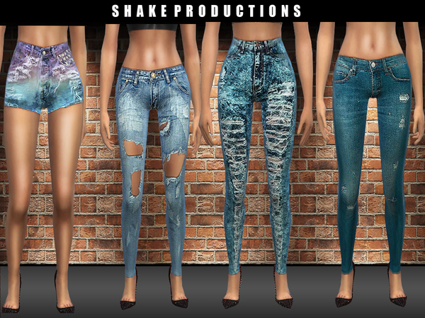 The Sims Resource: 14 Denim Set by Shake Productions • Sims 4 Downloads