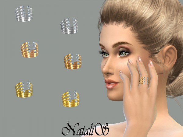  The Sims Resource: Encrusted open ring by NataliS