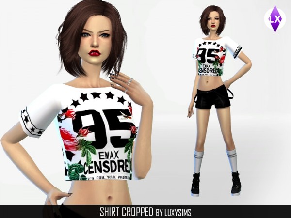  The Sims Resource: Shirts Cropped by LuxySims