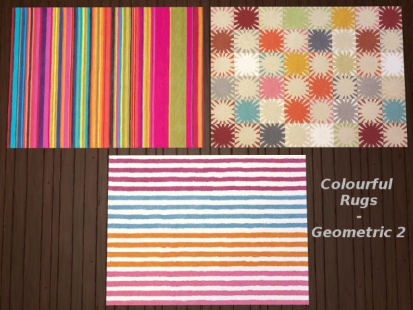  The Sims Resource: Colourful Rugs by Leander Belgraves
