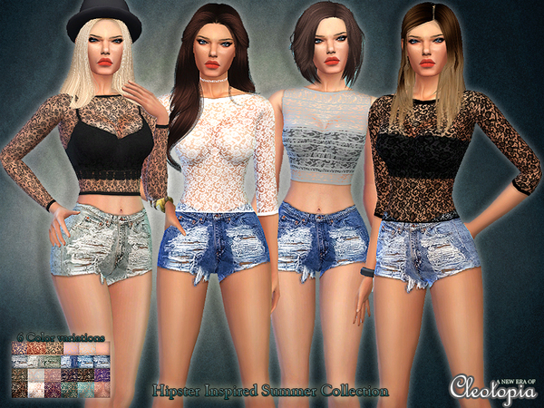  The Sims Resource: Set33  Hipster Inspired Summer Collection by Cleotopia