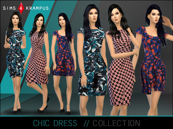  The Sims Resource: Chic Dress Collection by SIms4Krampus