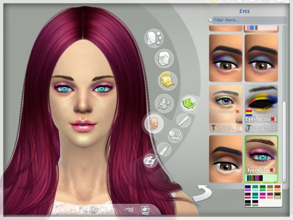  The Sims Resource: Diamonds Eyeshadow by tsminh 3