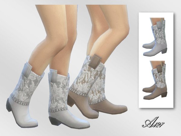  The Sims Resource: Shoes Cowboy by Altea127