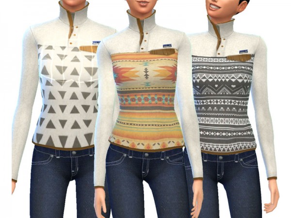  The Sims Resource: Patagonia Pullover Patterned by Jshirle