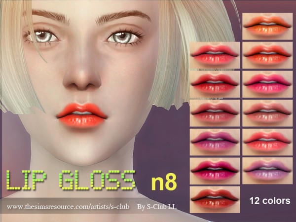  The Sims Resource: Lipstick F08 by S Club