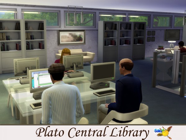  The Sims Resource: Plato Central Library by Evi