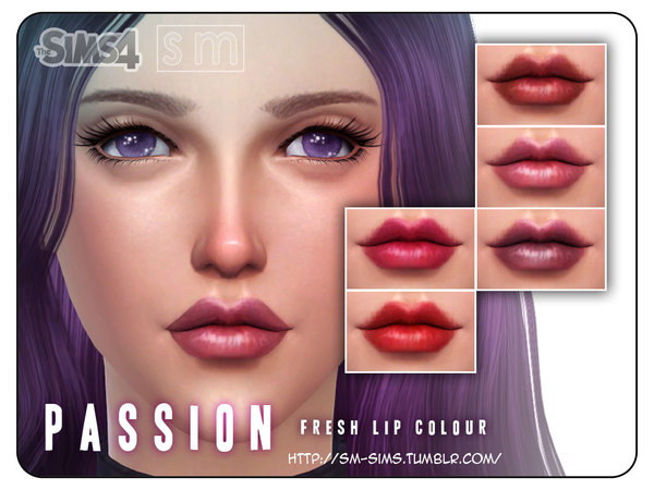  The Sims Resource: Passion   Fresh Lip Colour by Screaming Mustard