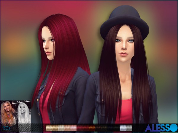 The Sims Resource: Alesso   50s   hair