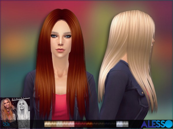  The Sims Resource: Alesso   50s   hair