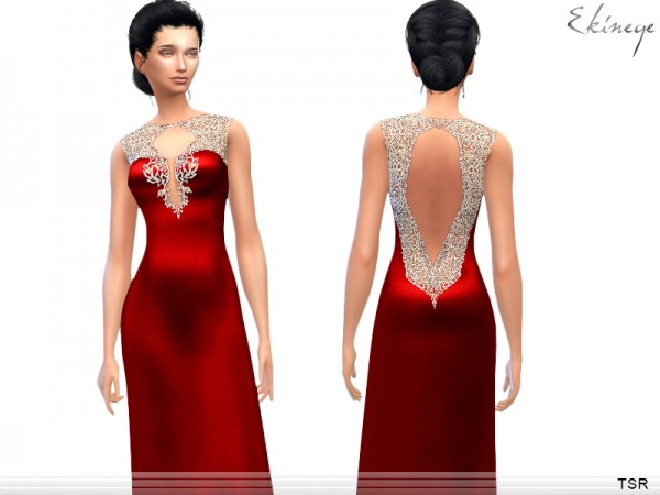 The Sims Resource: Elegant dress by ekinege
