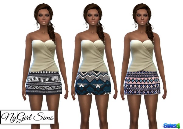  NY Girl Sims: H&M Twill Skirt