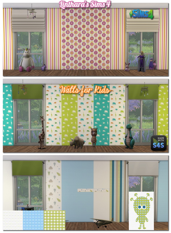  Lintharas Sims 4: Walls for Kids