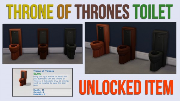  Mod The Sims: Throne of Thrones Toilet by ironleo78