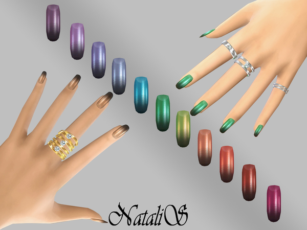  The Sims Resource: Ombre nails by NataliS