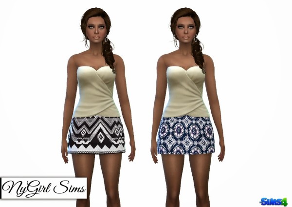  NY Girl Sims: H&M Twill Skirt